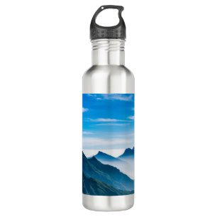 Morning Mountains Nebellandschaft Edelstahlflasche