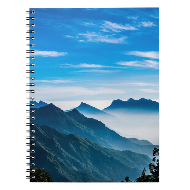 Morning Mountains Nebellandschaft Notizblock (Vorderseite)