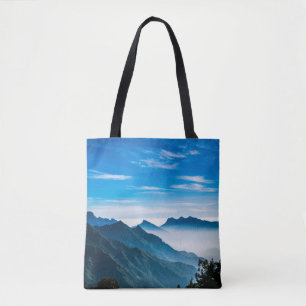 Morning Mountains Nebellandschaft Tasche