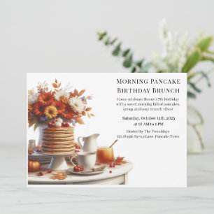 Morning Pancake Birthday Brunch   Cosy Weekend Einladung