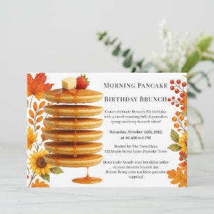 Morning Pancake Birthday Brunch   Cosy Weekend Einladung