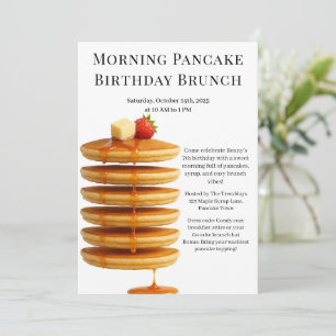 Morning Pancake Birthday Brunch   Cosy Weekend Einladung