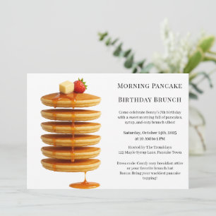 Morning Pancake Birthday Brunch   Cosy Weekend Einladung