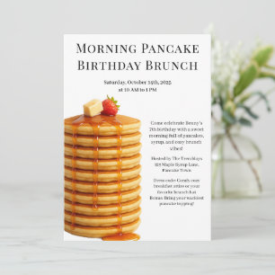 Morning Pancake Birthday Brunch   Cosy Weekend Einladung