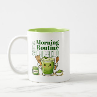 Morning Routine Matcha Club Personaliezed Mug