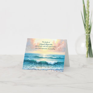 Morning Seascape Beileid Vielen Dank Dankeskarte