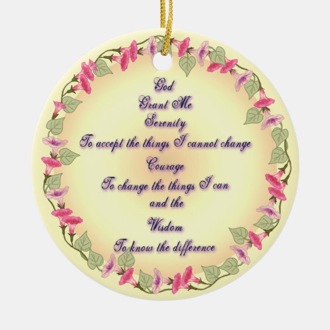 Morning Serenity Prayer   Keramik Ornament (Vorne)