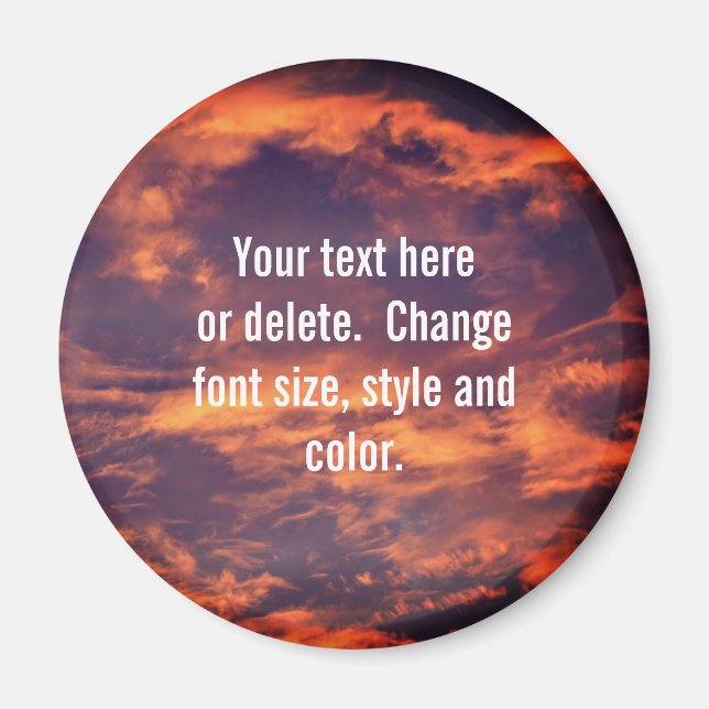 Morning Sky and Clouds Nature Personalized Magnet (Vorne)