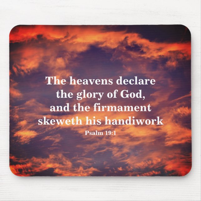 Morning Sky Psalm 19:1 Inspirational  Mousepad (Vorne)