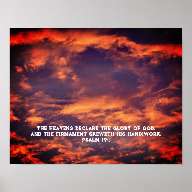 Morning Sky Psalm 19:1 Inspirational Poster (Vorne)