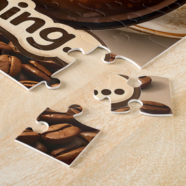 Morning, sleepy coffee bean funny relatable jigsaw (Seite)