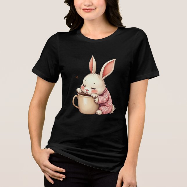 Morning Snuggles Bunny Brew Bliss Cocoa & Cuddles  Tri-Blend Shirt (Vorderseite)