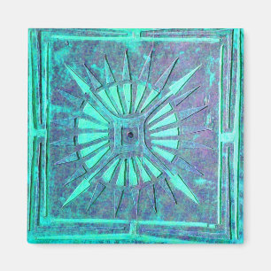MORNING STAR, Turquase Blue Green, Teal Magnet