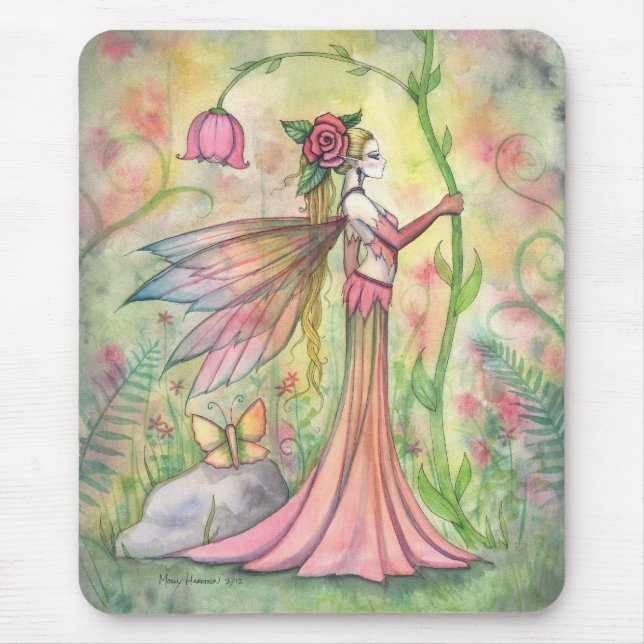 Morning Sunshine Blume Fairy Art Fantasy Mousepad (Vorne)