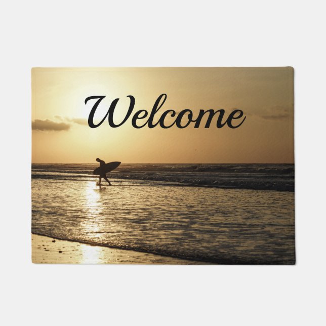 Morning Surfer Willkommen Doormat Fußmatte (Vorderseite)