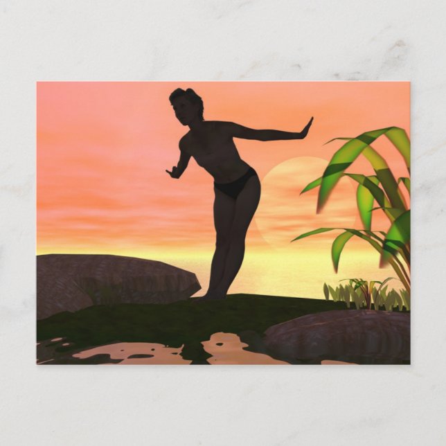 Morning Swim Postkarte (Vorderseite)