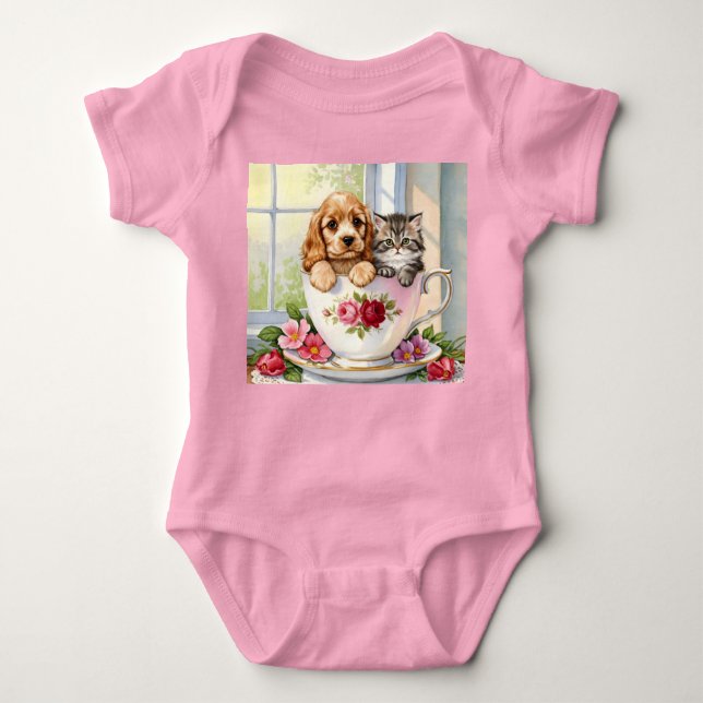 Morning Tea Baby Strampler (Vorderseite)