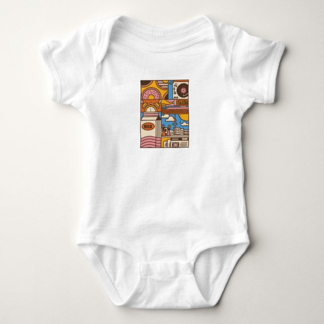 Morning Vibe Baby Strampler (Vorderseite)