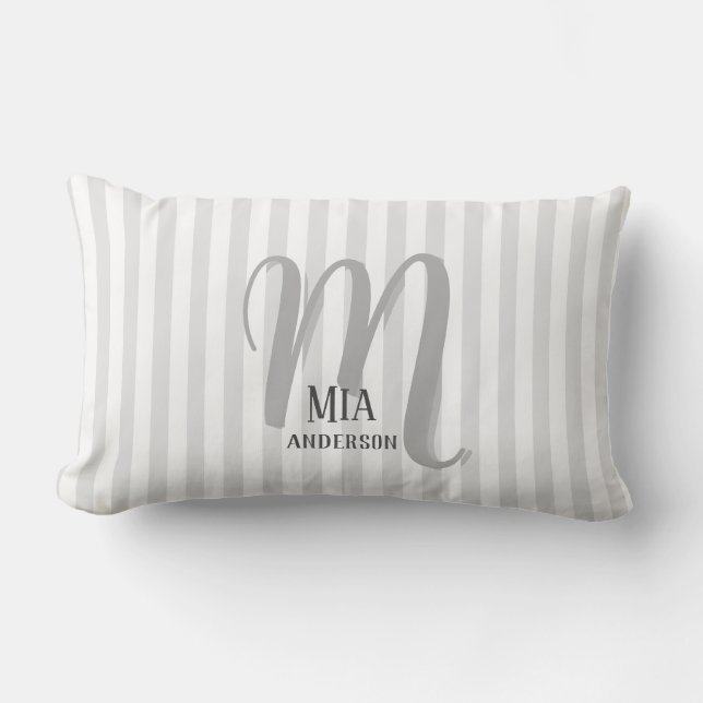Morning Vibe Personalisiert Monogram Lendenkissen (Vorderseite)