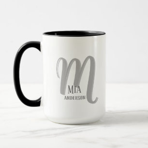 Morning Vibe Personalisiert Monogram Tasse