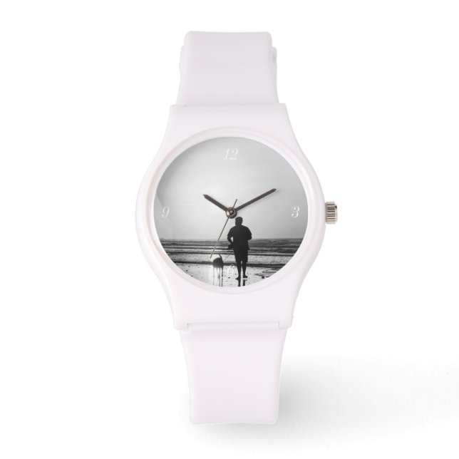 Morning Walk Grayscale Armbanduhr (Vorderseite)
