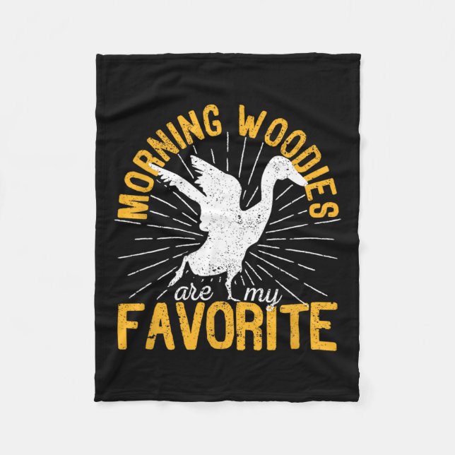 Morning Woodies sind meine Lieblings-Ente Jagd Jag Fleecedecke (Vorderseite)