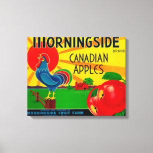 Morningside Apple LabelCanada Leinwanddruck
