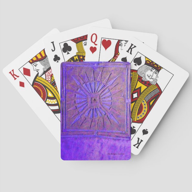 MORNSTAR Blaues Lila Violett Spielkarten (Rückseite)