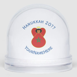 Moroccan Angel Hanukkah Flag Personalized Schneekugeln