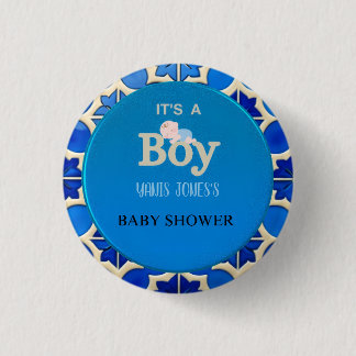 Moroccan Boy Baby Shower  Button