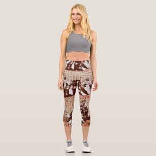 Moroccan Feast V 4 Capri Leggings