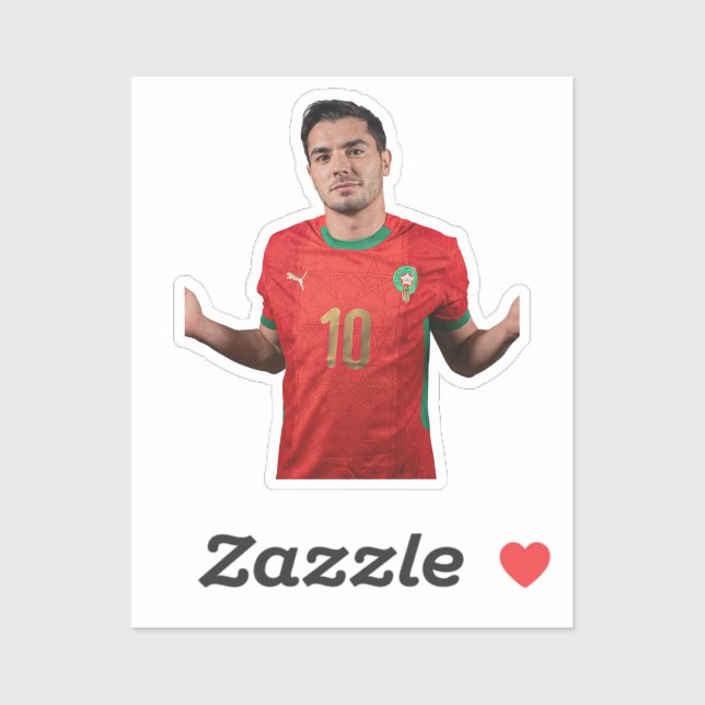 Moroccan Football Player Stickers (Feuille)