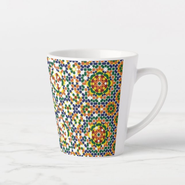 Moroccan Geometric Pattern Milchtasse (Rechts)