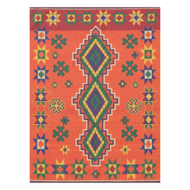 Moroccan Harmony in Orange Tischdecke (Vorderseite)