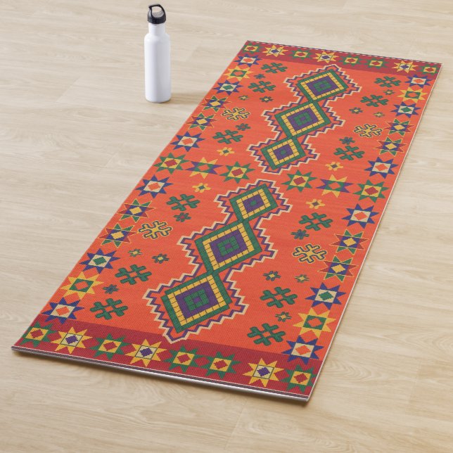 Moroccan Harmony in Orange Yogamatte (Beispiel)
