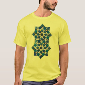 Moroccan Islamic Geometric Star Pattern Watercolor T-Shirt