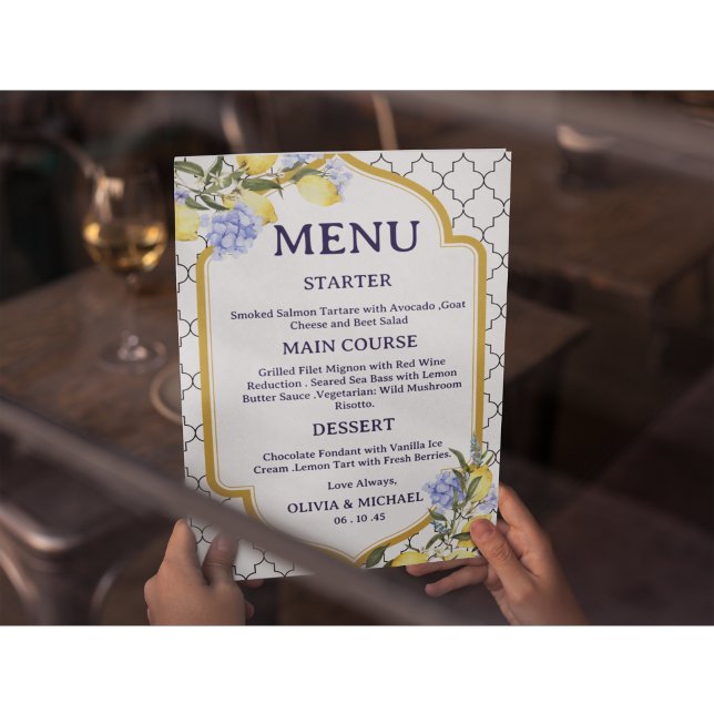 Moroccan Lemon Wedding Menu (Créateur téléchargé)