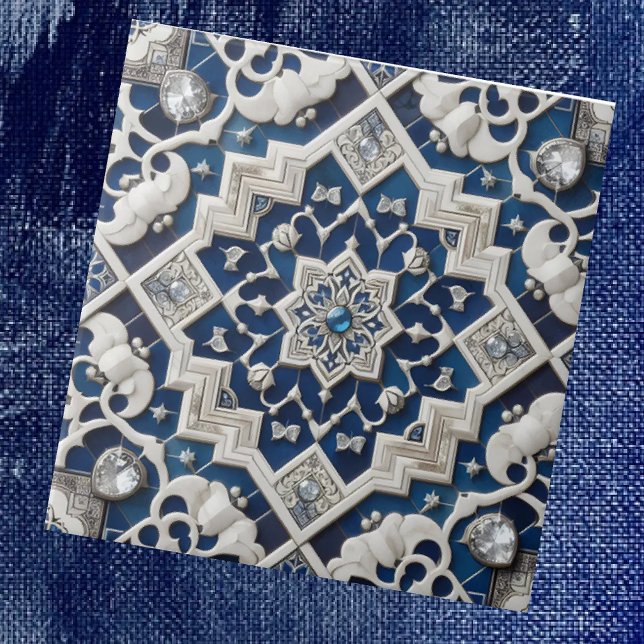 Moroccan Mediterranean Faux Diamond Tile Pattern Fliese (Von Creator hochgeladen)