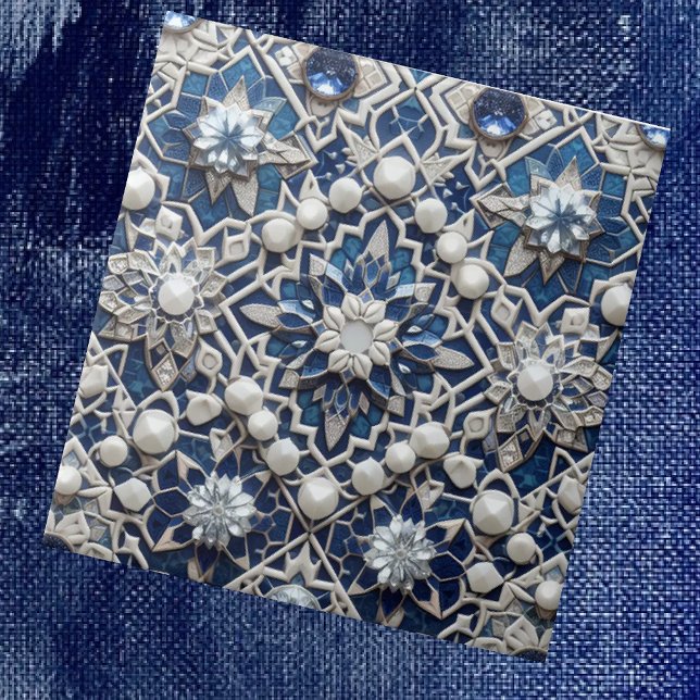 Moroccan Mediterranean Faux Diamond Tile Pattern Fliese (Von Creator hochgeladen)