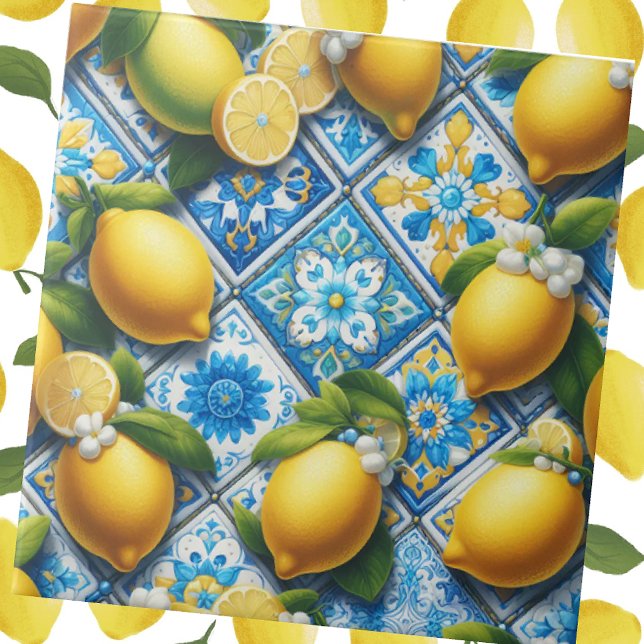 Moroccan Mediterranean Lemons  Fliese (Von Creator hochgeladen)