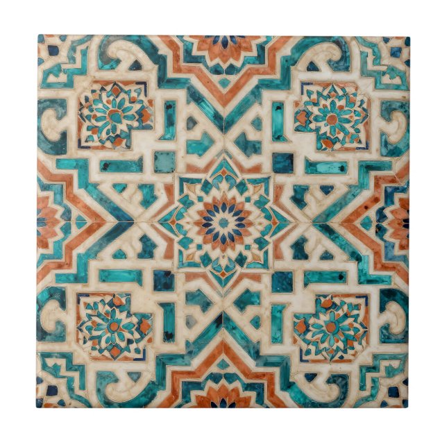 Moroccan Mosaic Pattern Fliese (Vorderseite)