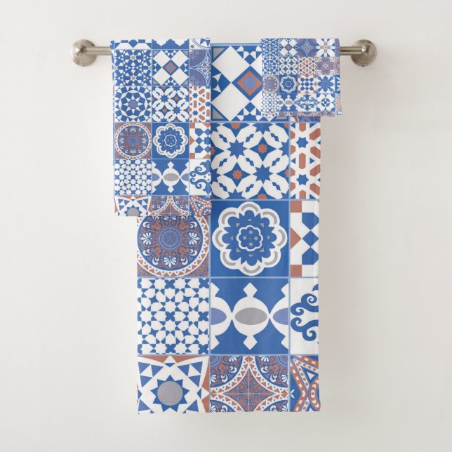 Moroccan tile bleu (En situation)