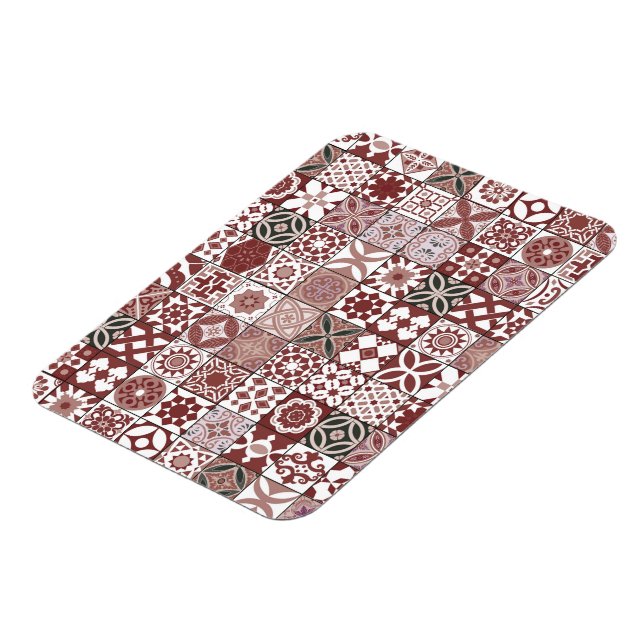 Moroccan tile - bordo and black magnet (Linke Seite)