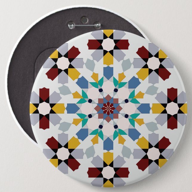 Moroccan Zelije!Moroccan Zellige Button (Vorne & Hinten)