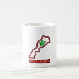 Morocco Map Neon Unstoppable Ceramic Coffee Mug Verwandlungstasse