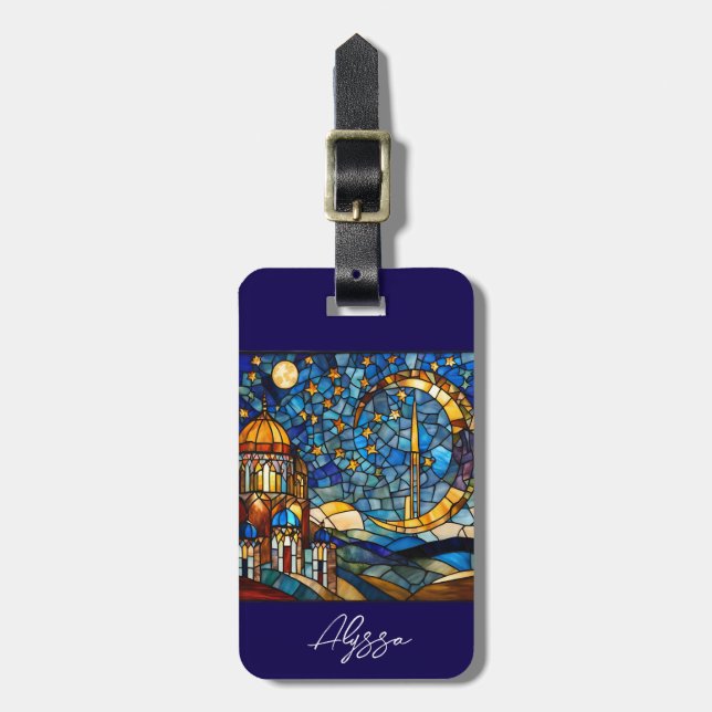 Morocco Night Sky Custom  Gepäckanhänger (Vorderseite vertikal)