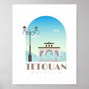 Morocco Skyline Poster