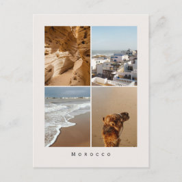 Morocco Travel Photo Collage (Sandy coasts) Postkarte