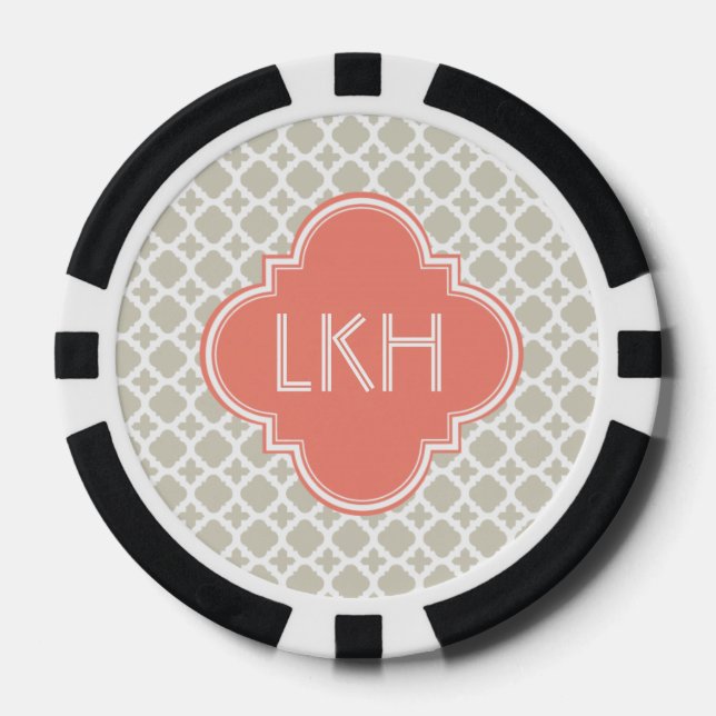 MOROKANISCHES TITELMONOGRAMM POKERCHIPS (Vorderseite)