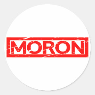 Moron Briefmarke Runder Aufkleber